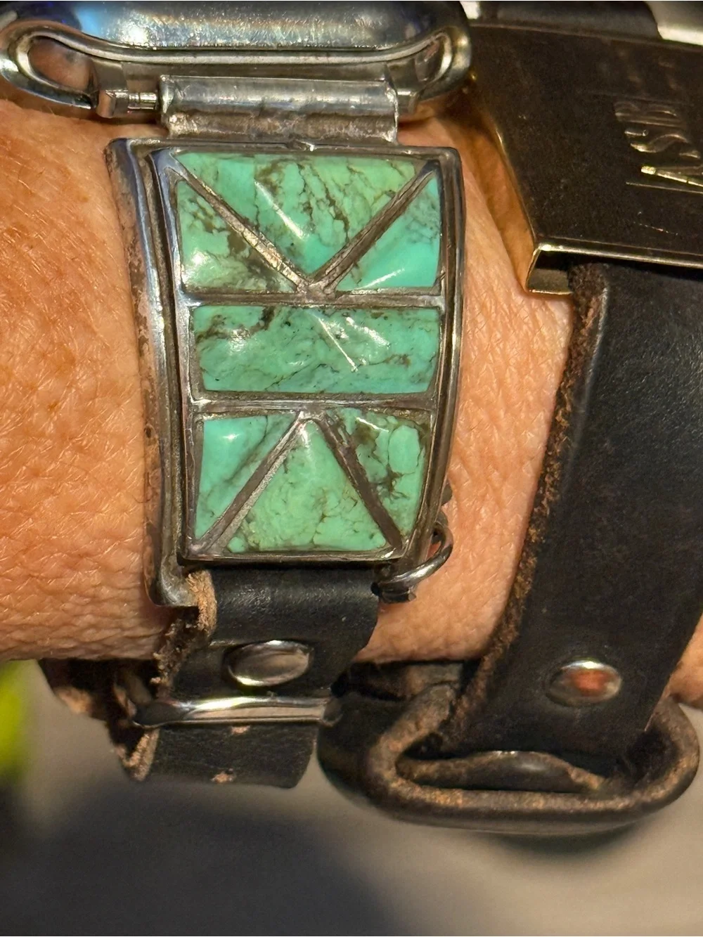 APPLE WATCHBAND/Vintage/Native American/SS/turquoise